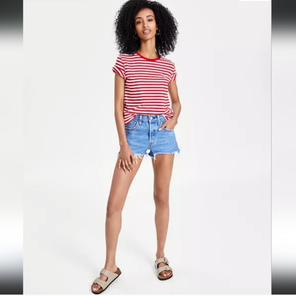 Levi's 501 Distressed Blue Jean Shorts